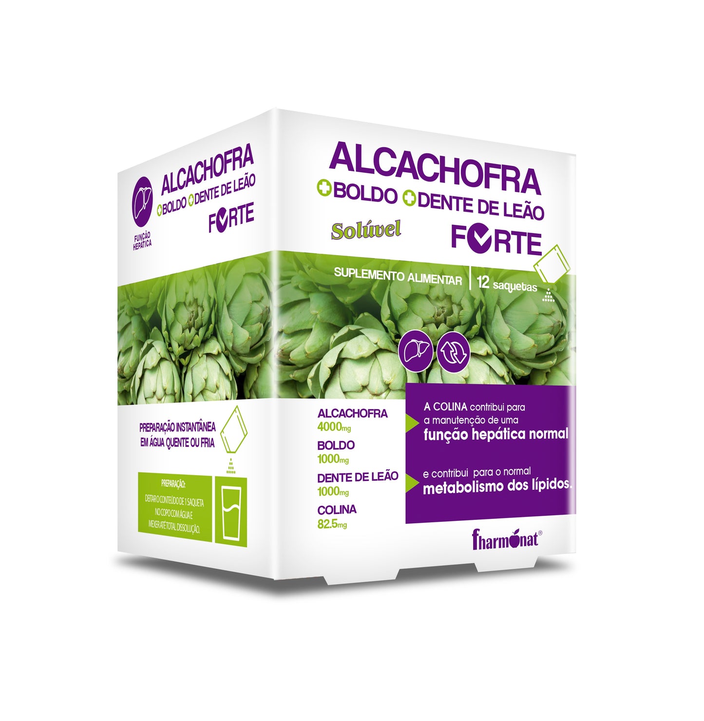 ALCACHOFRA +BOLDO + DENTE DE LEÃO 12 SAQUETAS - Oeste Farma