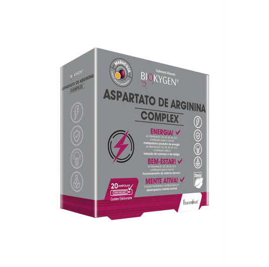 Biokygen ASPARTATO DE ARGININA COMPLEX - 20 ampolas - Oeste Farma