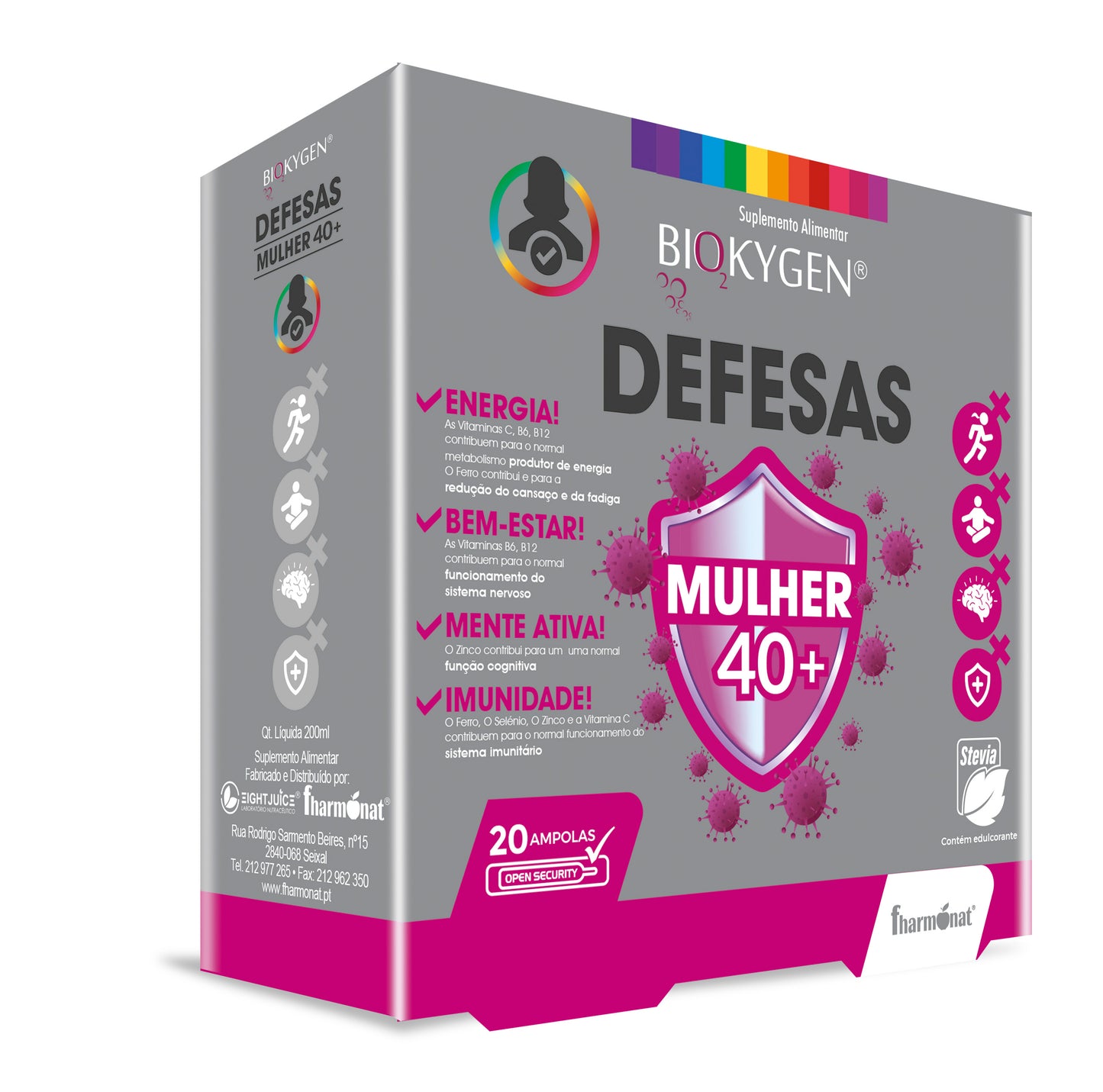 Biokygen DEFESAS MULHER 40+ - 20 ampolas - Oeste Farma