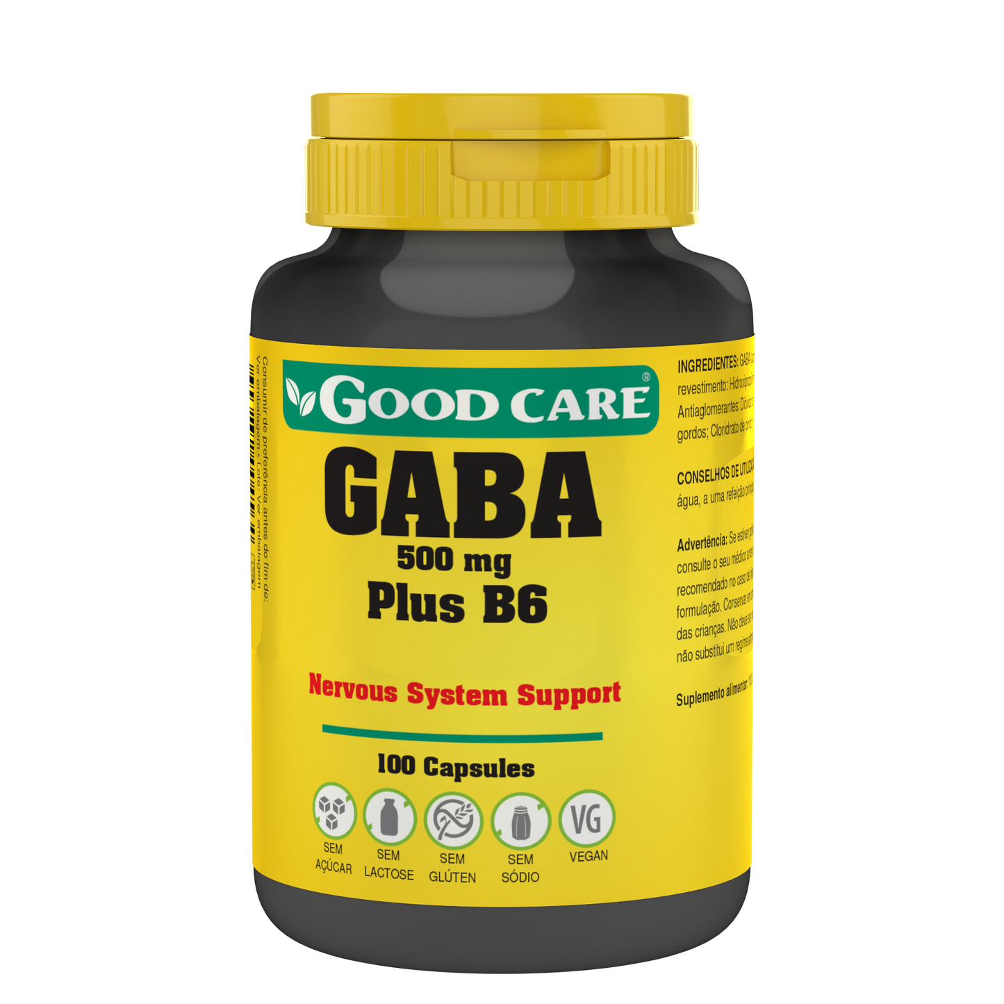 GABA 500 mg PLUS B6 - 100 caps. - Oeste Farma