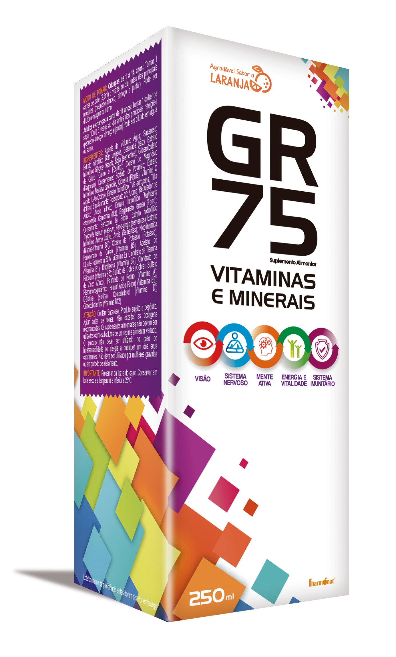 GR75 VITAMINAS E MINERAIS - Xarope 250 ml.