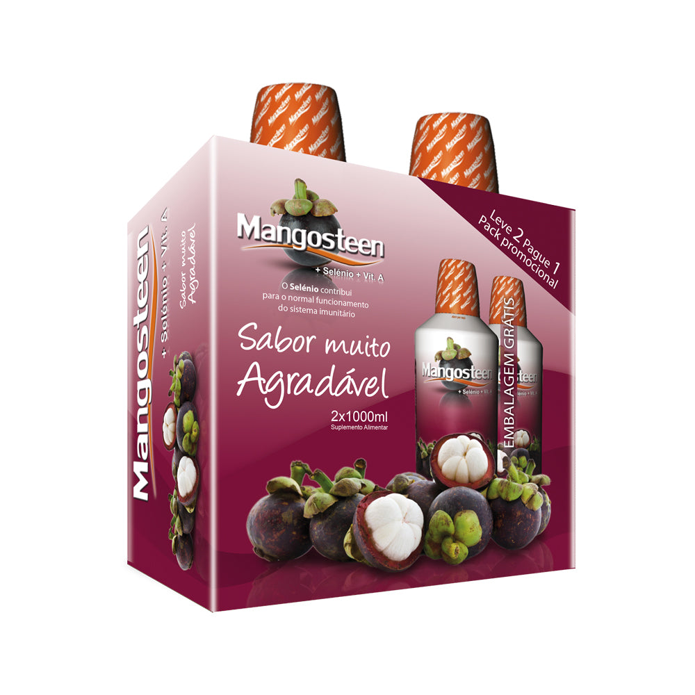 MANGOSTEEN + SELÉNIO + VITAMINA A - PACK 2 x 1000 ml.