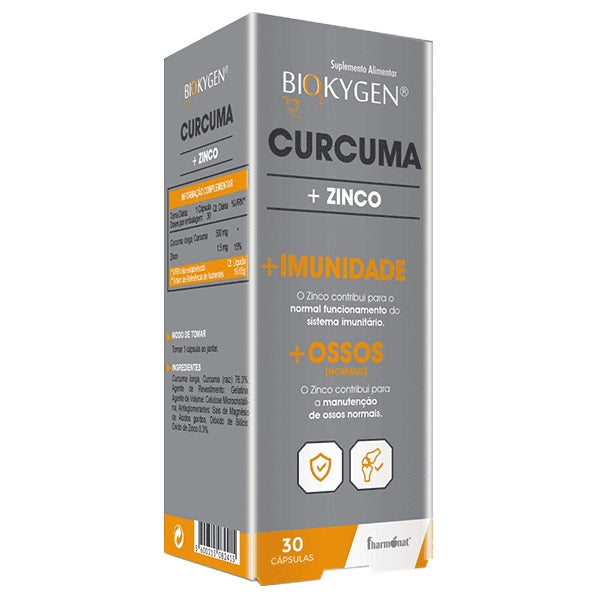 CURCUMA + ZINCO 500 mg - 30 caps. - Oeste Farma