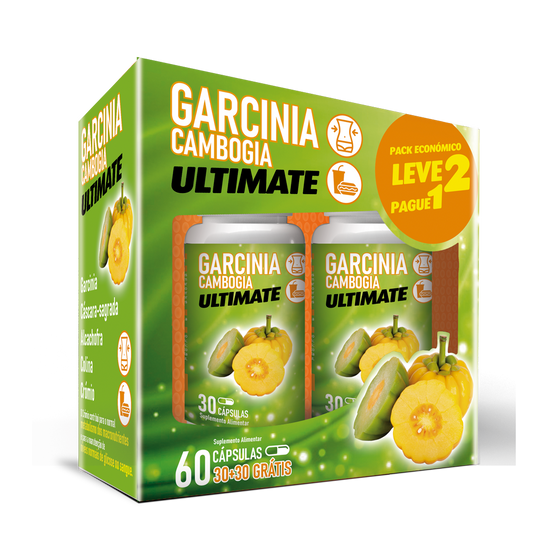 GARCINIA CAMBOGIA ULTIMATE - KIT LEVE 2 PAGUE 1 - 30 cápsulas