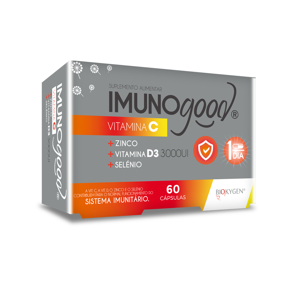 Biokygem IMUNOGOOD® VITAMINA C + ZINCO + VITAMINA D3 + SELÉNIO - 60 cápsulas