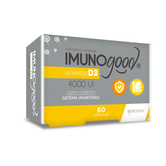 Biokygem IMUNOGOOD® VITAMINA D3 4000 UI - 60 cápsulas